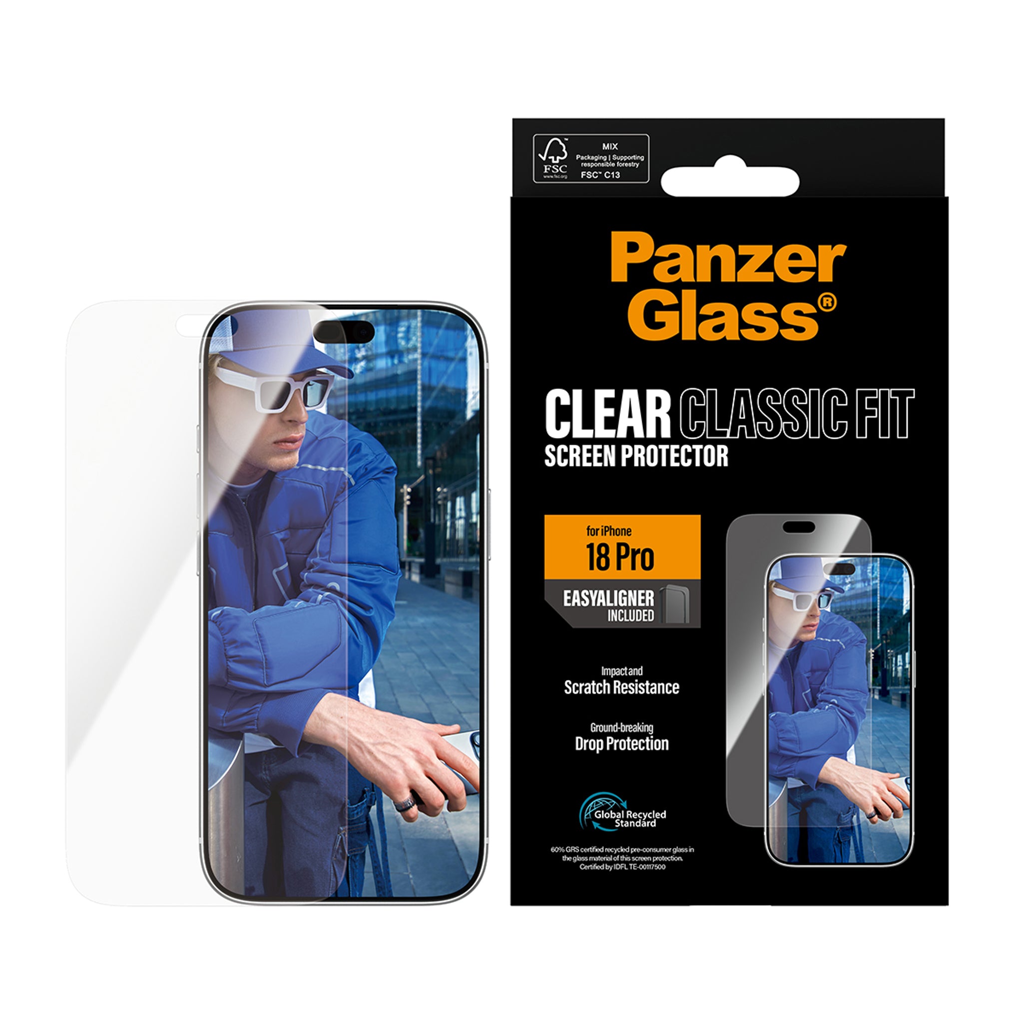 PanzerGlass® Screen Protector iPhone 18 Pro | Classic fit w. EasyAligner